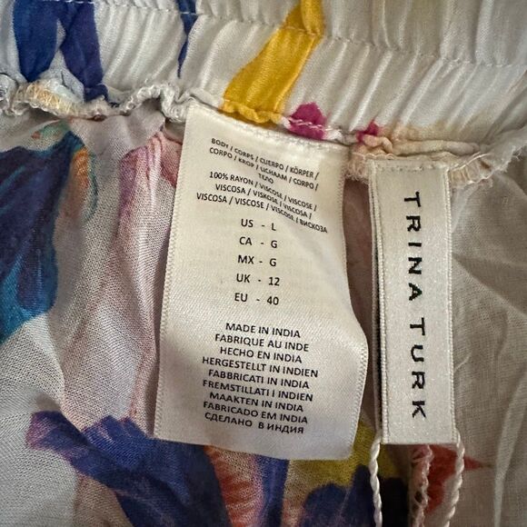 NWT Trina Turk treasure cover swim cover up pants large - Picture 5 of 12